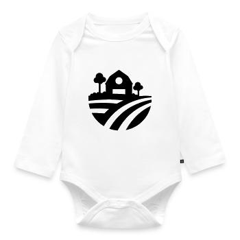 Farm Ernte icon - Baby Bio-Langarm-Body - Weiß - Vorne