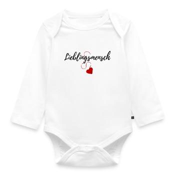 Lieblingsmensch - Baby Bio-Langarm-Body - Weiß - Vorne