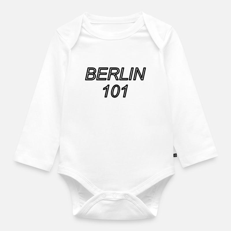 BERLIN 101 - Body Bébé bio manches longues - blanc
