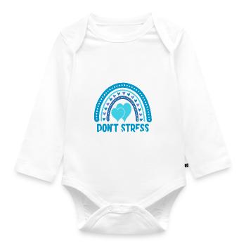 Rock the test - Organic Longsleeve Baby Bodysuit - white - Front