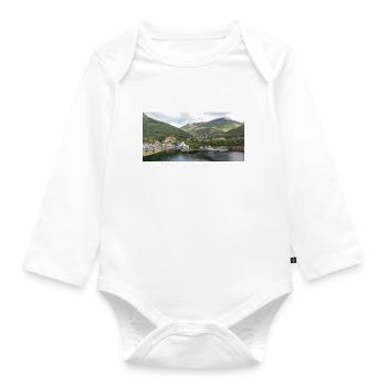 Hellesylt panorama vie - Baby Bio-Langarm-Body - Weiß - Vorne