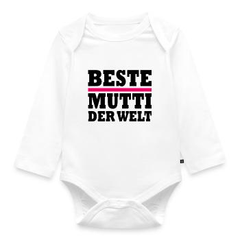 Beste mutti der welt - Baby Bio-Langarm-Body - Weiß - Vorne