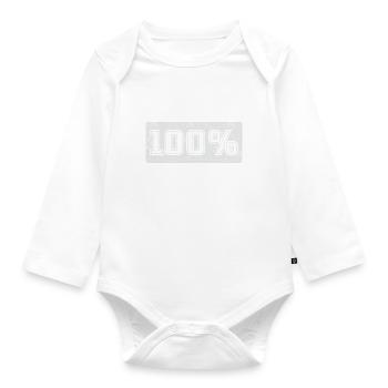 100% Rétro - Body Bébé bio manches longues - blanc - Devant