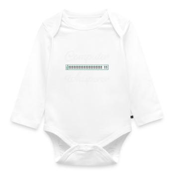 Computer Whisperer IT Tech Support Network - Organic Longsleeve Baby Bodysuit - white - Front