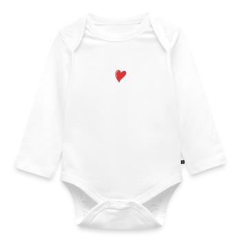 Ich han s beschte Grosi mit Herz Oma Schweiz Grosi - Baby Bio-Langarm-Body - Weiß - Vorne