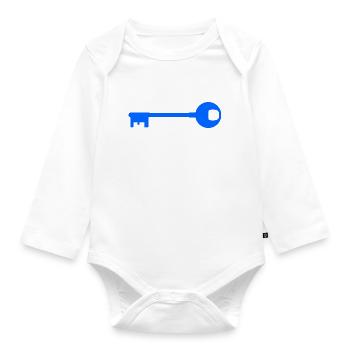 Une Clé - Body Bébé bio manches longues - blanc - Devant
