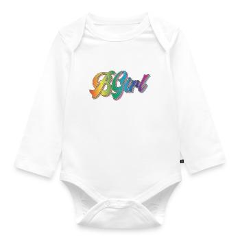 Breakdance Girl B-Girl - Baby Bio-Langarm-Body - Weiß - Vorne