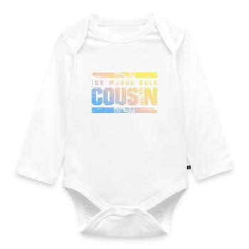 Ich werde Bald Cousin - Baby Bio-Langarm-Body - Weiß - Vorne