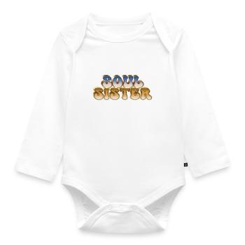 Soul Sister Retro - Baby Bio-Langarm-Body - Weiß - Vorne