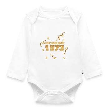 1973 - Organic Longsleeve Baby Bodysuit - white - Front