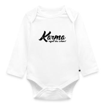 Karma already regulates this - Organic Longsleeve Baby Bodysuit - white - Front