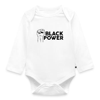 Black Lives Matter - Body Bébé bio manches longues - blanc - Devant