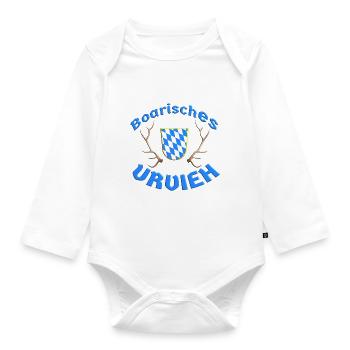 Boarisches Urvieh - Bayerisches Urvieh - Baby Bio-Langarm-Body - Weiß - Vorne