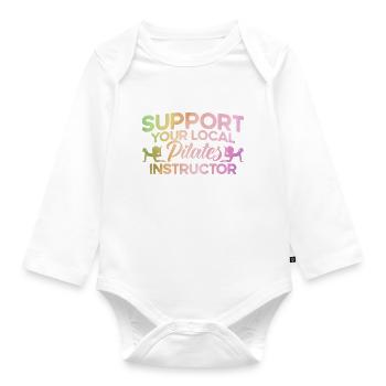Pilates votre cadeau d’entraîneur de Pilates local - Body Bébé bio manches longues - blanc - Devant