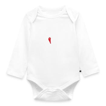 Gedi Saurus Wöd Gedi Patenonkel Österreich - Baby Bio-Langarm-Body - Weiß - Vorne