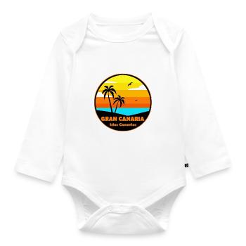 Gran Canaria - Baby Bio-Langarm-Body - Weiß - Vorne