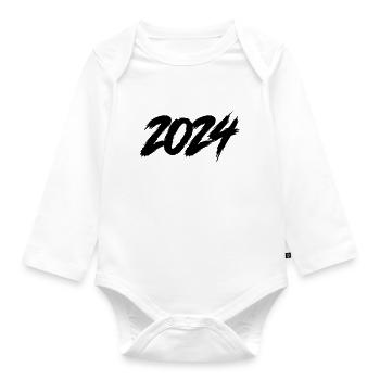 2024 - Organic Longsleeve Baby Bodysuit - white - Front