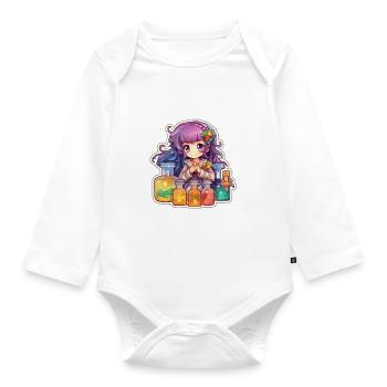 Colorful Alchemist World - Baby Bio-Langarm-Body - Weiß - Vorne