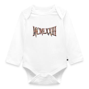MCMLXXIII 1973 50th Birthday B-Day Birthday Gift - Organic Longsleeve Baby Bodysuit - white - Front
