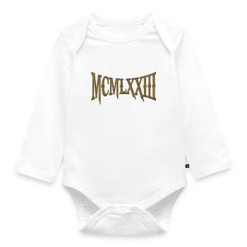 MCMLXXIII 1973 50th Birthday B-Day Birthday Gift - Organic Longsleeve Baby Bodysuit - white - Front