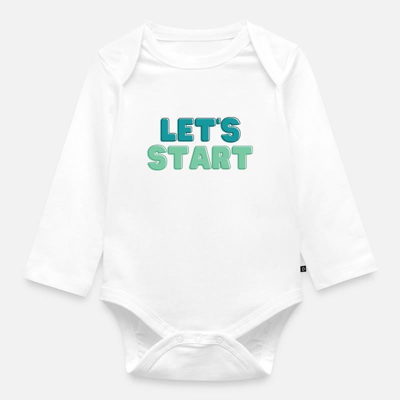 C’est parti - Body Bébé bio manches longues - blanc