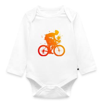 Cyclisme sur route Cyclistes sur route Vélo de route pour hommes - Body Bébé bio manches longues - blanc - Devant