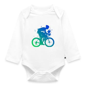 Vélo de route Vélo de route Vélo de route Hommes Vélo de route - Body Bébé bio manches longues - blanc - Devant