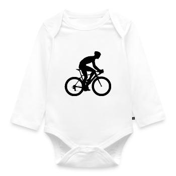 Road Bike Road Cyclist Road Cycling Road Bike - Organic Longsleeve Baby Bodysuit - white - Front