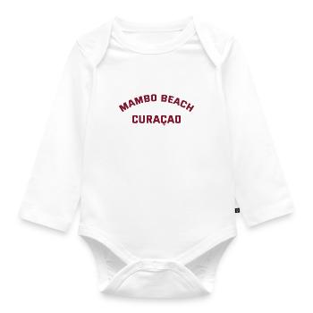 Mambo Beach - Curaçao - Caraïbes néerlandaises - Karibik - Body Bébé bio manches longues - blanc - Devant