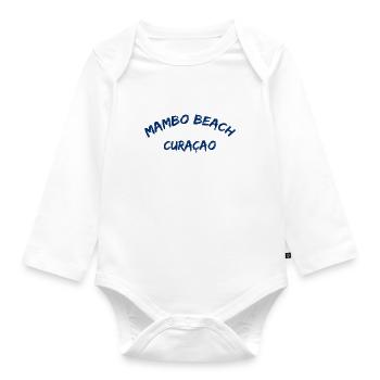 Mambo Beach - Curaçao - Caraïbes néerlandaises - Karibik - Body Bébé bio manches longues - blanc - Devant