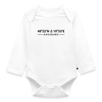 Augsburg - Baby Bio-Langarm-Body - Weiß - Vorne
