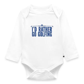 Golf - Golfclub Goldspieler Birdie Elite Luxus - Baby Bio-Langarm-Body - Weiß - Vorne