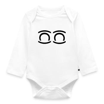 œil simple - Body Bébé bio manches longues - blanc - Devant