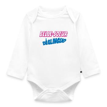 Sister-in-law - Organic Longsleeve Baby Bodysuit - white - Front
