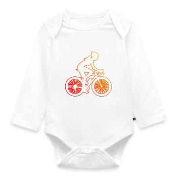 Vélo VTT Femme Vélo VTT Homme - Body Bébé bio manches longues - blanc - Devant