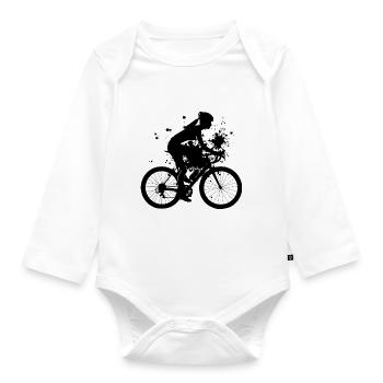Cyclisme Vélo Cycliste Vélo Cyclisme - Body Bébé bio manches longues - blanc - Devant