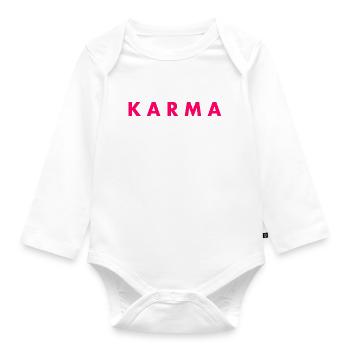 Karma - Organic Longsleeve Baby Bodysuit - white - Front