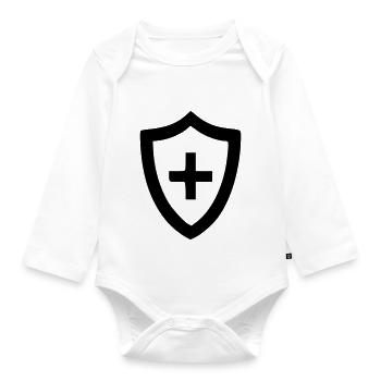 Health Shield - Organic Longsleeve Baby Bodysuit - white - Front
