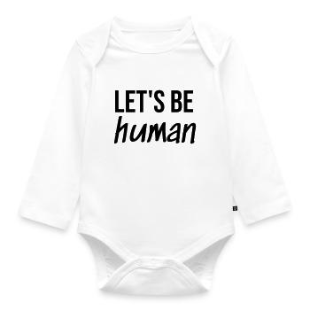 Let's be Human - Baby Bio-Langarm-Body - Weiß - Vorne