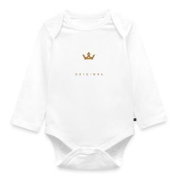 Logo original de la famille Hübner - Body Bébé bio manches longues - blanc - Devant
