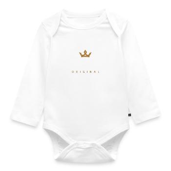 Logo original de la famille Boyfriend - Body Bébé bio manches longues - blanc - Devant