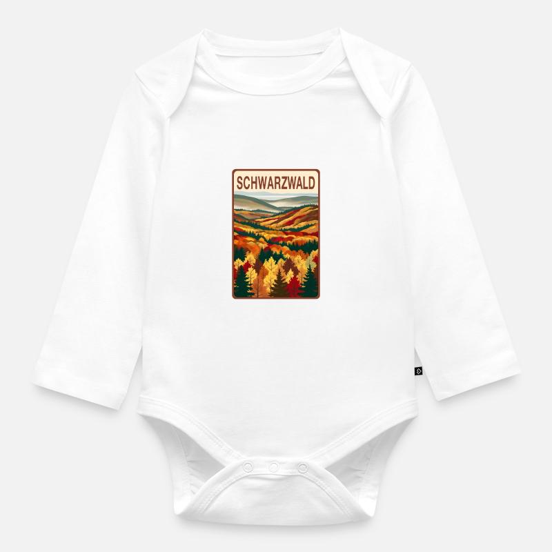 Forêt-Noire - Body Bébé bio manches longues - blanc