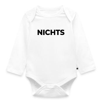 Nothing - just nothing | Nothing at all | Gift - Organic Longsleeve Baby Bodysuit - white - Front