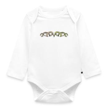 Seeschlangen: Mittelalterliches Bestiarium - Baby Bio-Langarm-Body - Weiß - Vorne