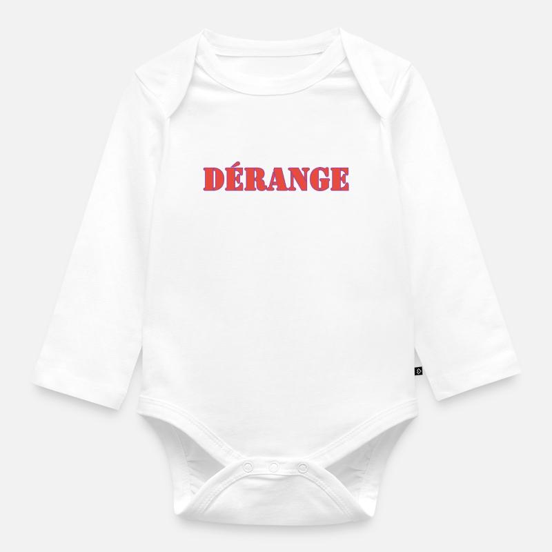 DÉRANGE - Body Bébé bio manches longues - blanc