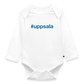 Uppsala Sverige, Suède, Schweden - Body Bébé bio manches longues - blanc - Devant