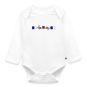 Spa Racing Heartbeat - Baby Bio-Langarm-Body - Weiß - Vorne
