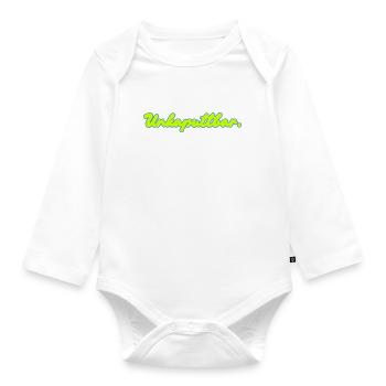 Unkaputtbar / Lustiges T-Shirt für jeden Tag - Body Bébé bio manches longues - blanc - Devant
