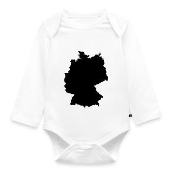 allemagne - Body Bébé bio manches longues - blanc - Devant