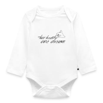 2 hearts 1 dream slider - Baby Bio-Langarm-Body - Weiß - Vorne